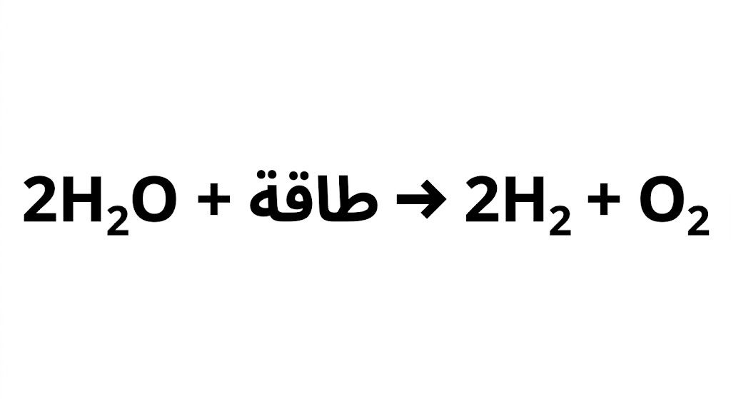 معادلة التحليل الكهربائي للماء - تفاعل ماص للطاقة